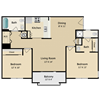 2 Bed, 2 Bath Floorplan 2 Bed, 2 Bath Floorplan